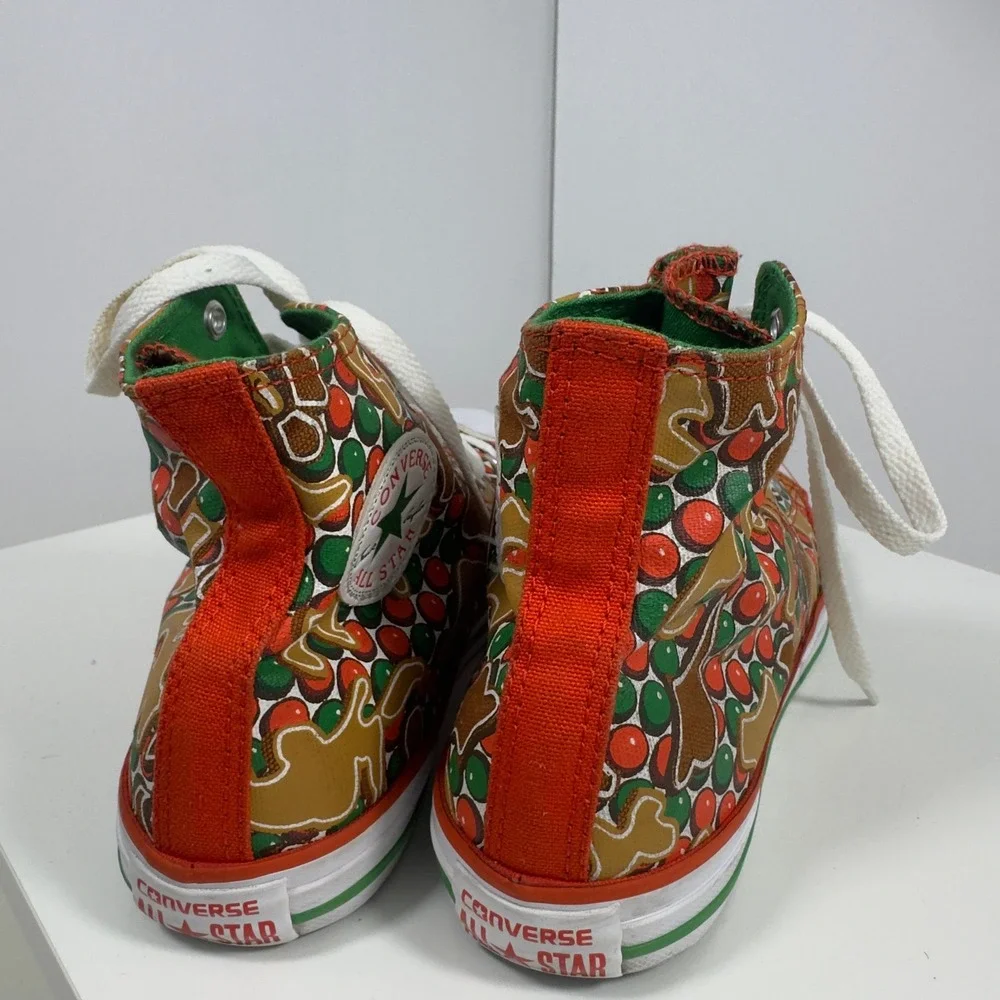 Converse Chuck Taylor All Star Junior 4.5 Red Green Gingerbread Christmas Hi Top